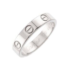 Cartier Mini Love Ring 18K White Gold 750 size49 4.5-4.75(US) 90286555